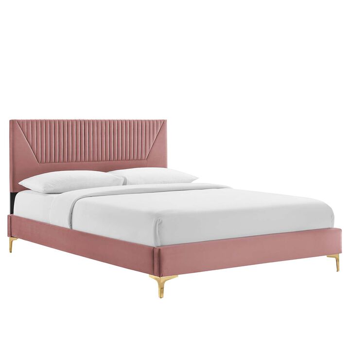 Modway - Yasmine Channel Tufted Performance Velvet King Platform Bed