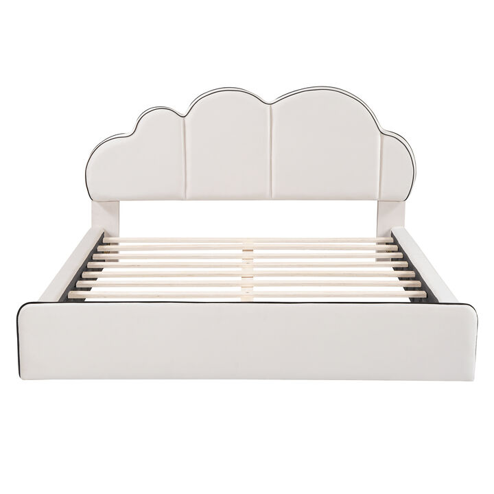 Merax Upholstered Platform Bed with Headboard