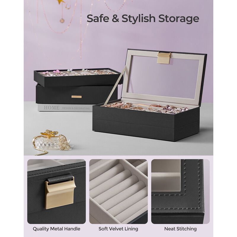 4-Tier Stackable Jewelry Trays for Organized Accessory Storage