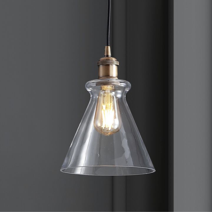 Goldwater Adjustable Drop Metal/Glass LED Pendant