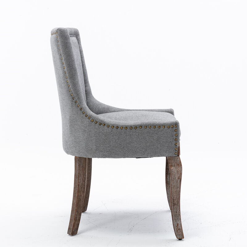 Ultra Side Dining Chair, Thickened Fabric Chairs With Neutrally Toned Solid Wood