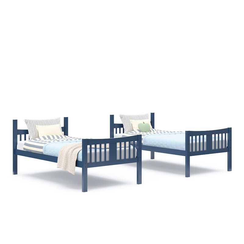 Storkcraft Caribou Twin-over-Twin Bunk Bed (Navy)
