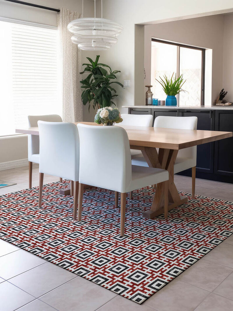 Marlo MO1 Red 3' x 5' Rug