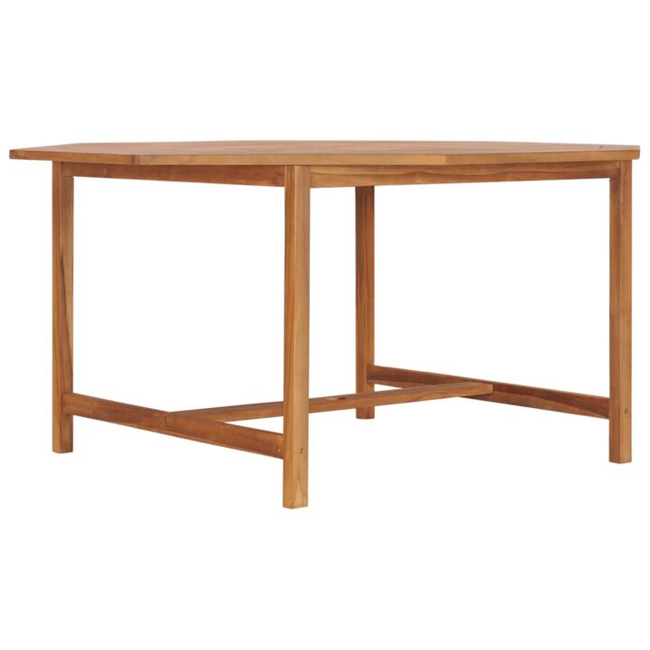 vidaXL Garden Table 59.1"x59.1"x29.5" Solid Teak Wood