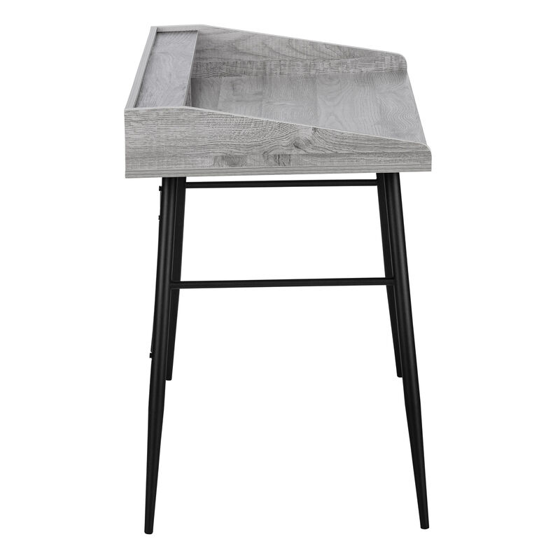 Monarch Specialties I 7541 Computer Desk, Home Office, Laptop, Storage Shelves, 48"L, Work, Metal, Laminate, Grey, Black, Contemporary, Modern