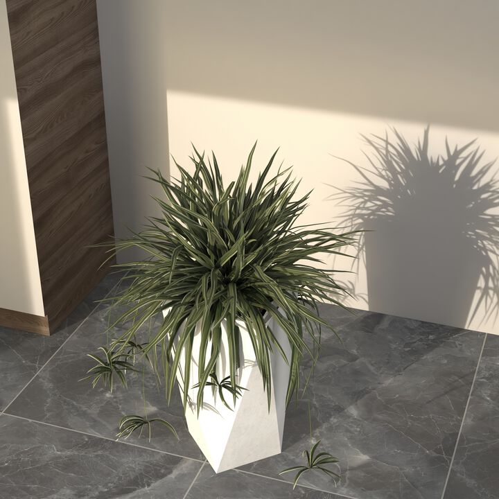 LeisureMod Aloe Series Fiberstone and MgO Clay 24" Planter