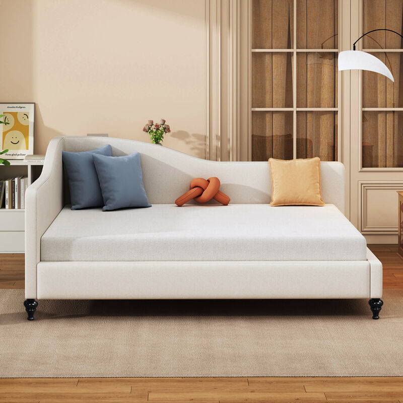 Merax L-Shaped Linen Upholstered Daybed