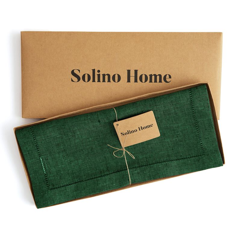 Solino Home 100% Pure Linen Table Runner 14 x 36 Inch | Milan