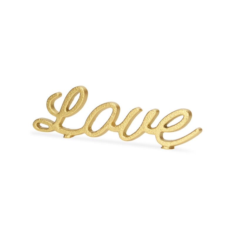 10" Gold Cursive "Love" Word Forming Valentine's Day Tabletop Decor