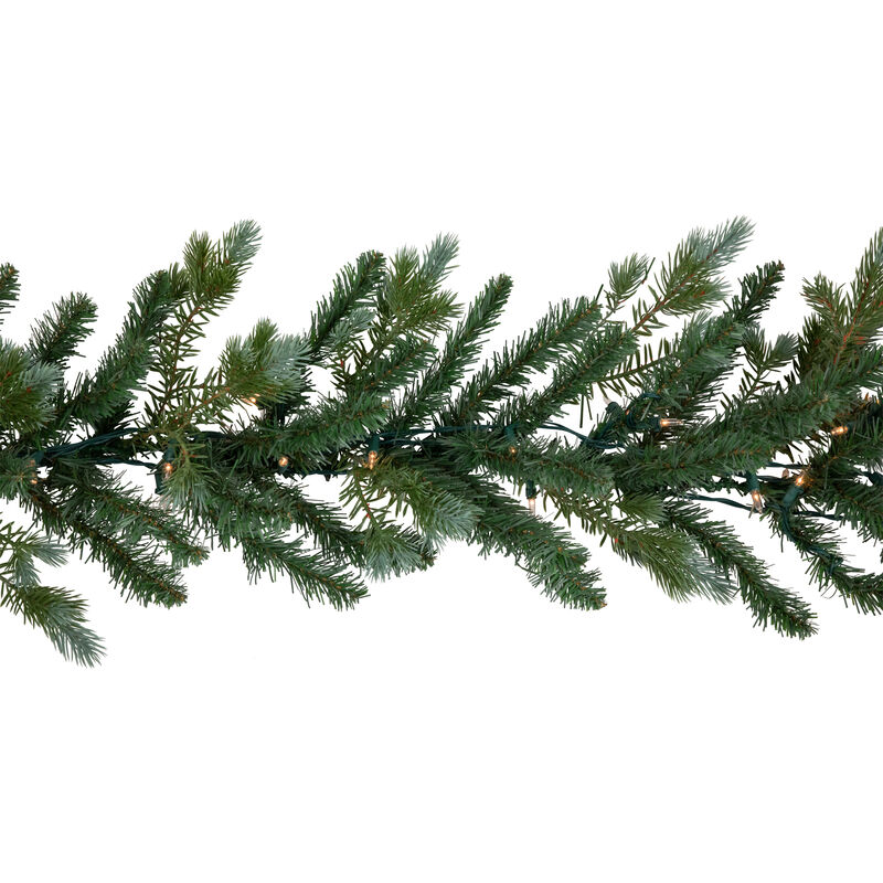 9' x 14" Pre-Lit Blue Spruce Artificial Christmas Garland  Clear Lights