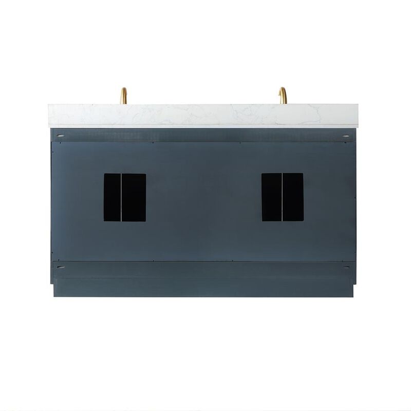 Altair 60 Double Bathroom Vanity Set in Classic Blue without Mirror