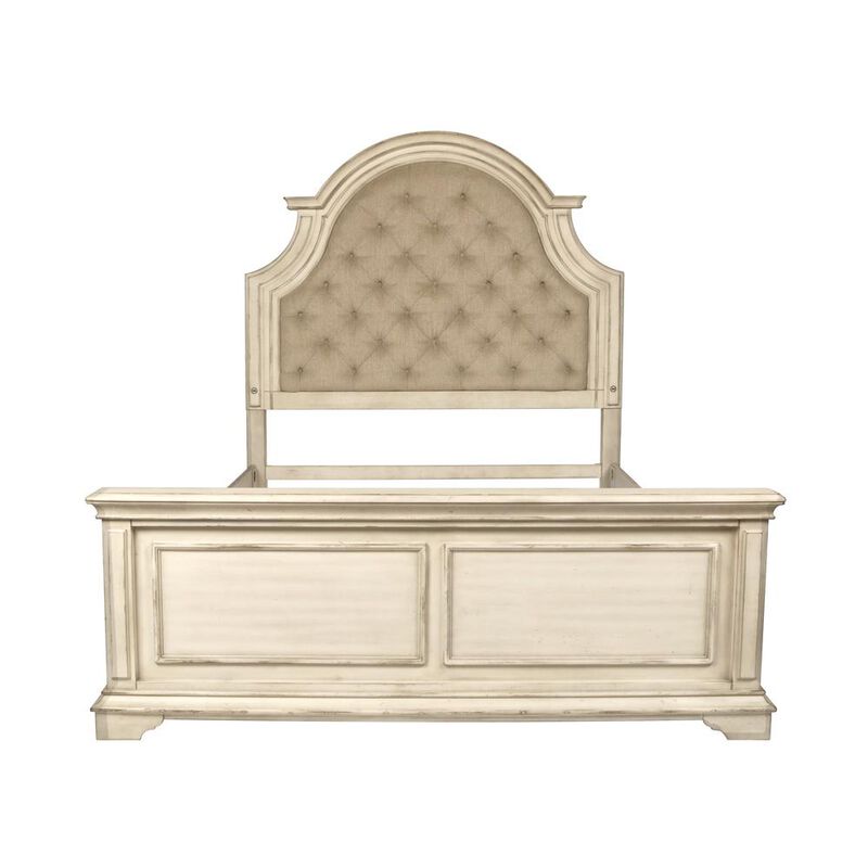 New Classic Furniture Furniture Anastasia Traditional Wood Queen Bed in Ant White