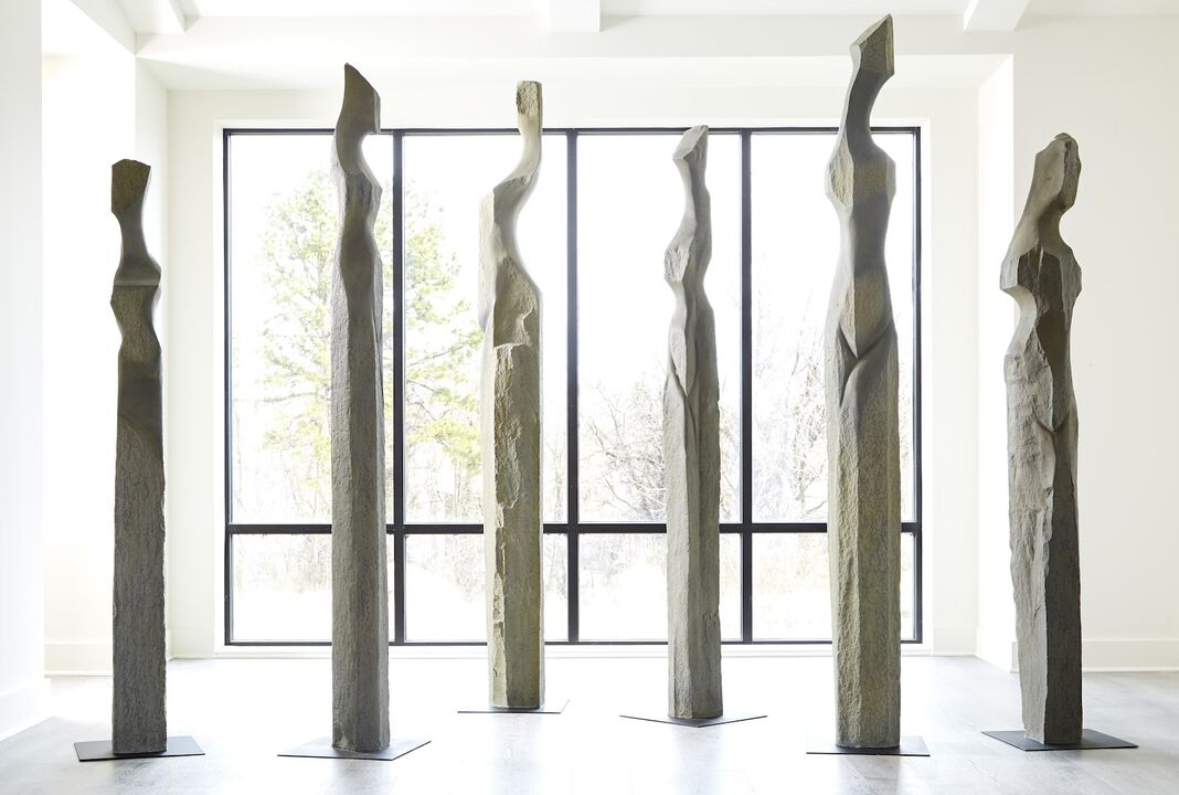 Cast Women Sculpture B Splinter Stone