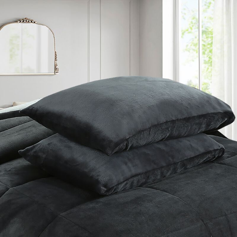 MarCielo 3 Piece Soft Micromink Fluffy Ultra Cozy Sherpa Comforter Set