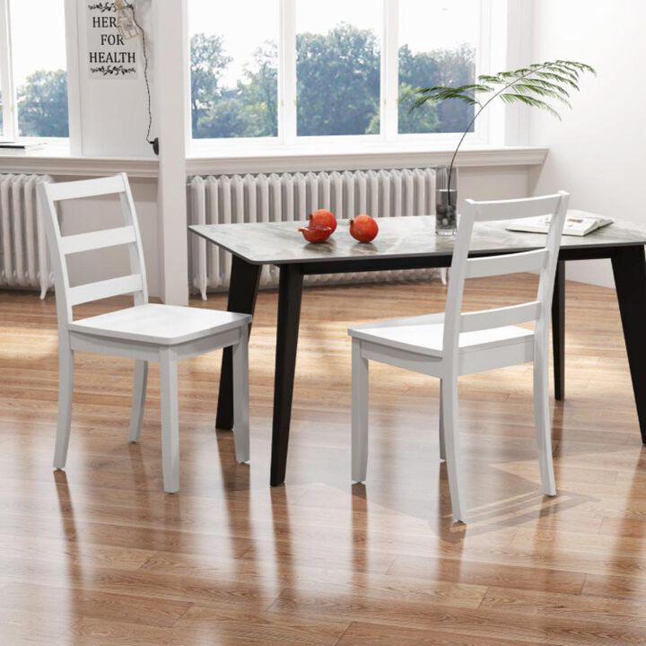 Hivvago Set of 2 Wood Dining Chairs with Solid Rubber Wood Legs