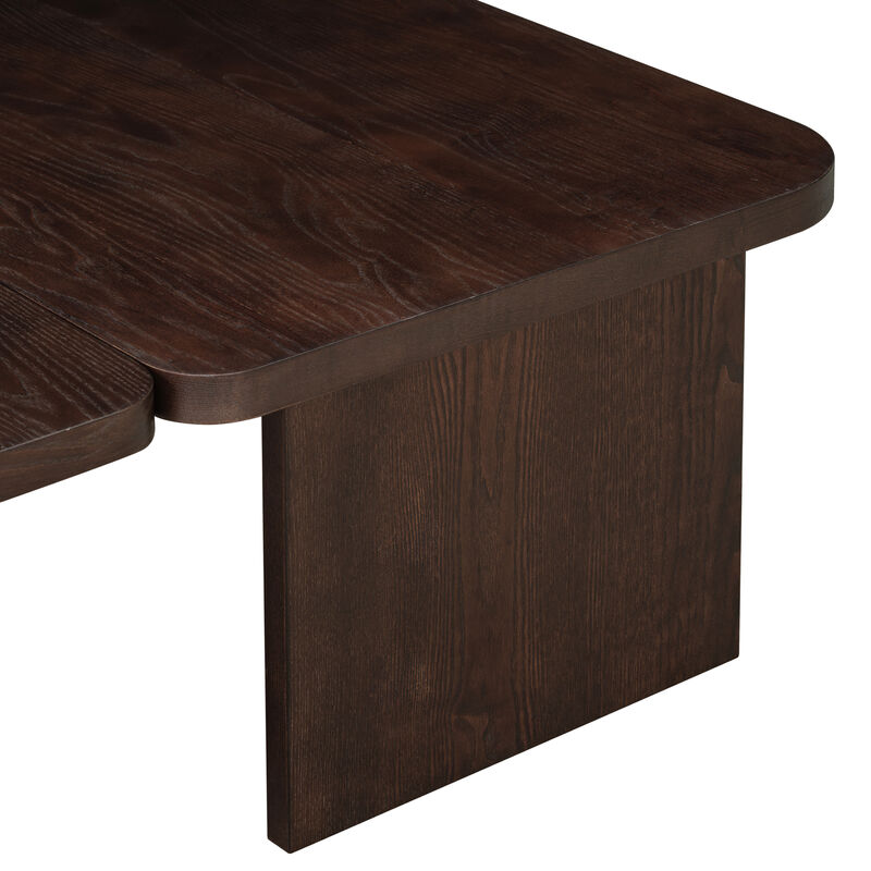Merax Rectangle Coffee Table with Splicing Design