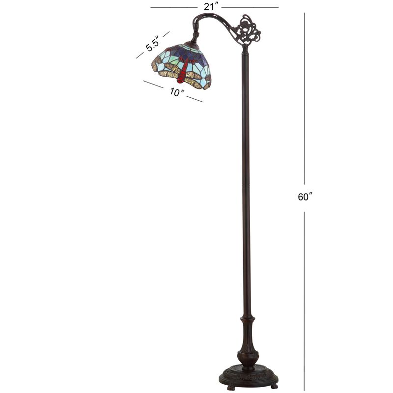 Dragonfly Arched LED Floor Lamp