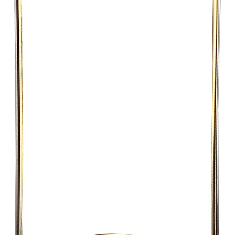 Gizo 21 Inch Table Lamp, LED Light, Wireless Charging, Metal Base, Brass-Benzara