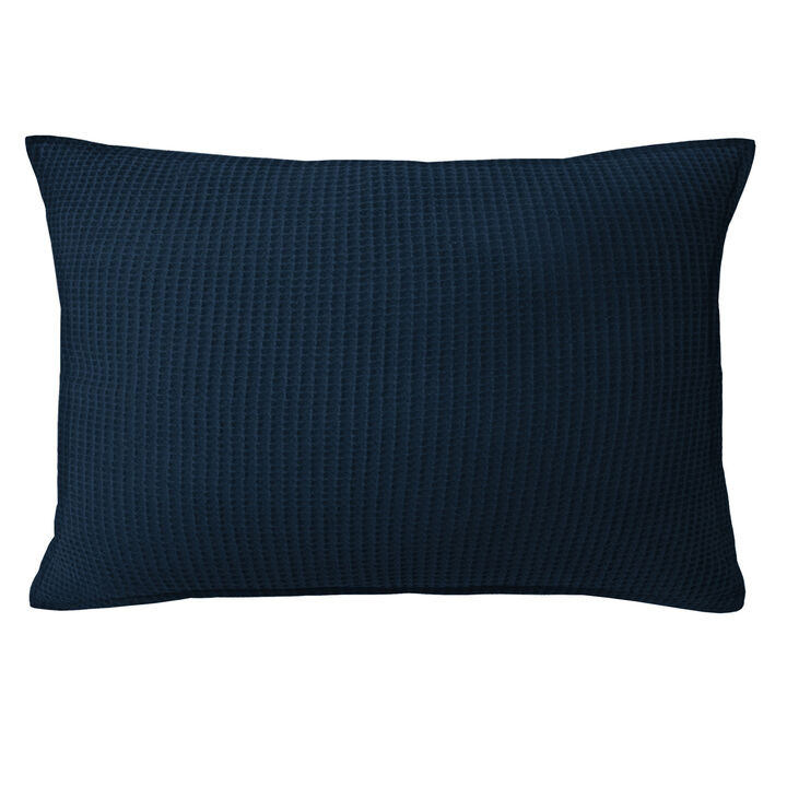 6ix Tailors Fine Linens Classic Waffle Navy Decorative Throw Pillows