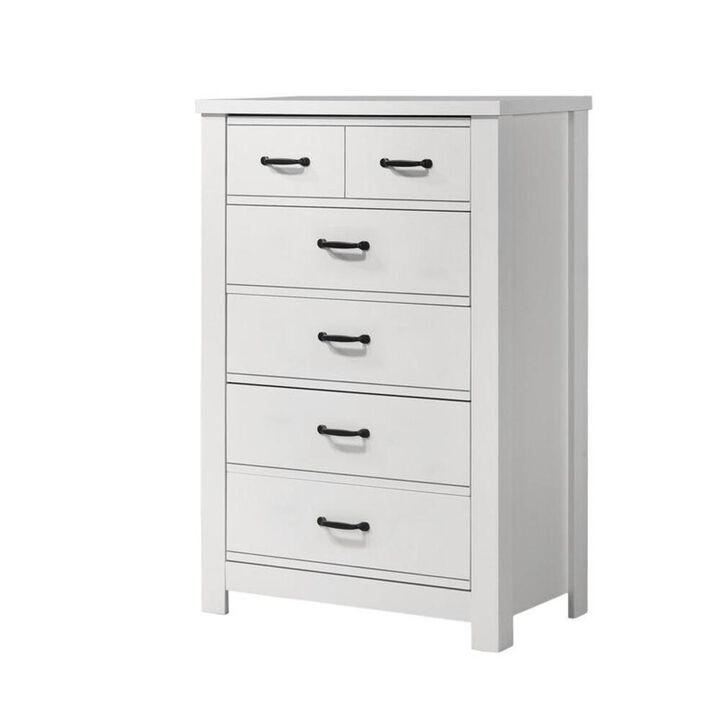 Lilola Home Cassini White 5-Drawer Chest