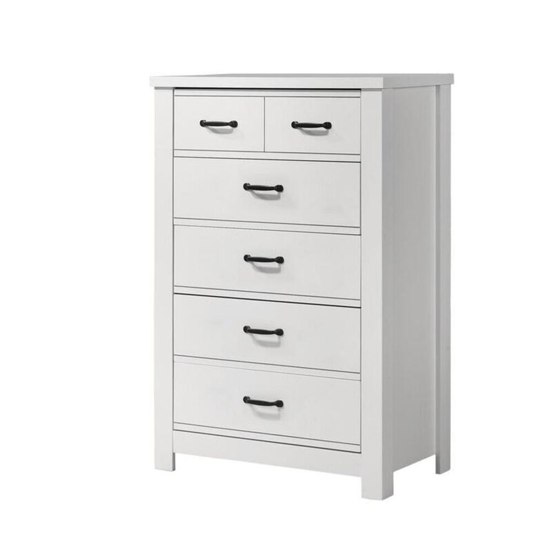 Lilola Home Cassini White 5-Drawer Chest