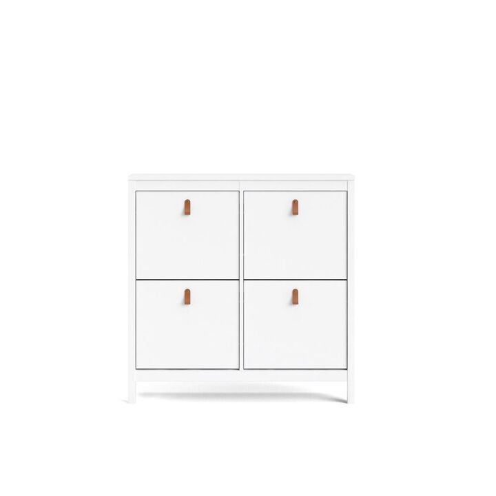 Tvilum Madrid 4 Drawer Shoe Cabinet, White
