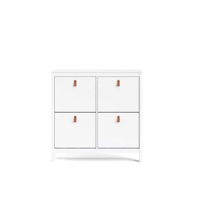 Tvilum Madrid 4 Drawer Shoe Cabinet, White