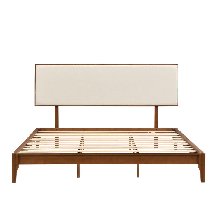 Merax Solid Platform Bed  with Headboard
