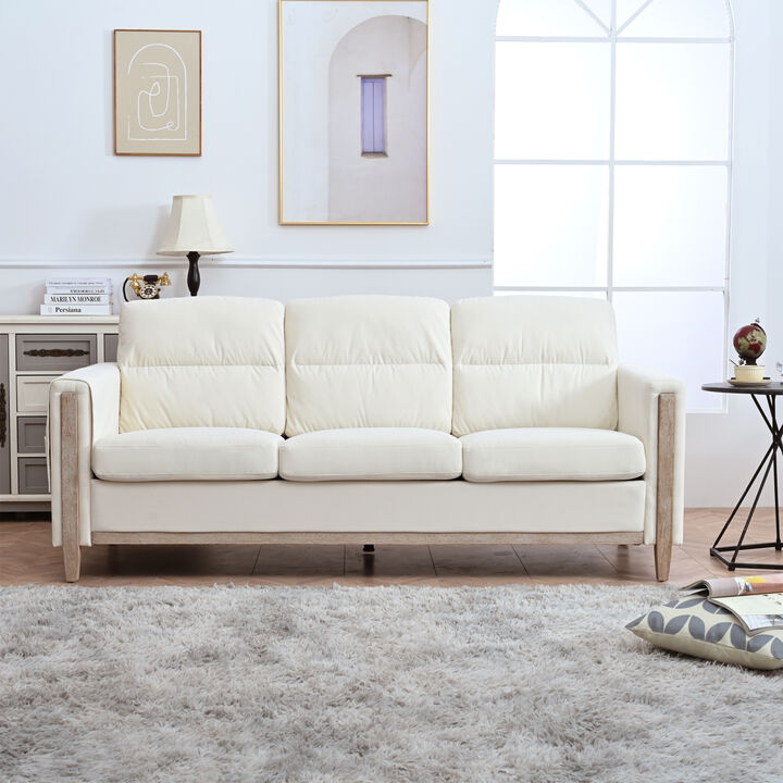 Durable Three-Seater Sofa with Soft Cushions