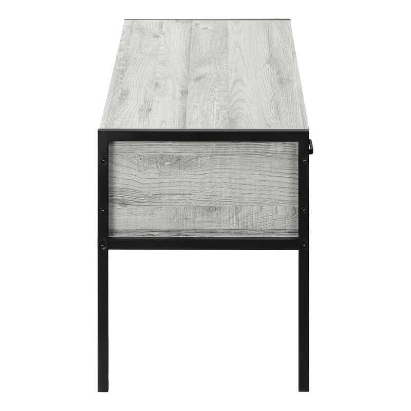 Monarch Specialties I 2875 Tv Stand, 48 Inch, Console, Media Entertainment Center, Storage Drawer, Living Room, Bedroom, Laminate, Metal, Grey, Black, Contemporary, Modern