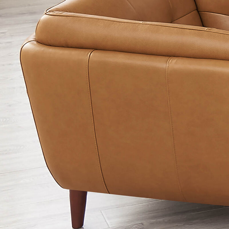 Solana Top Grain Leather Loveseat