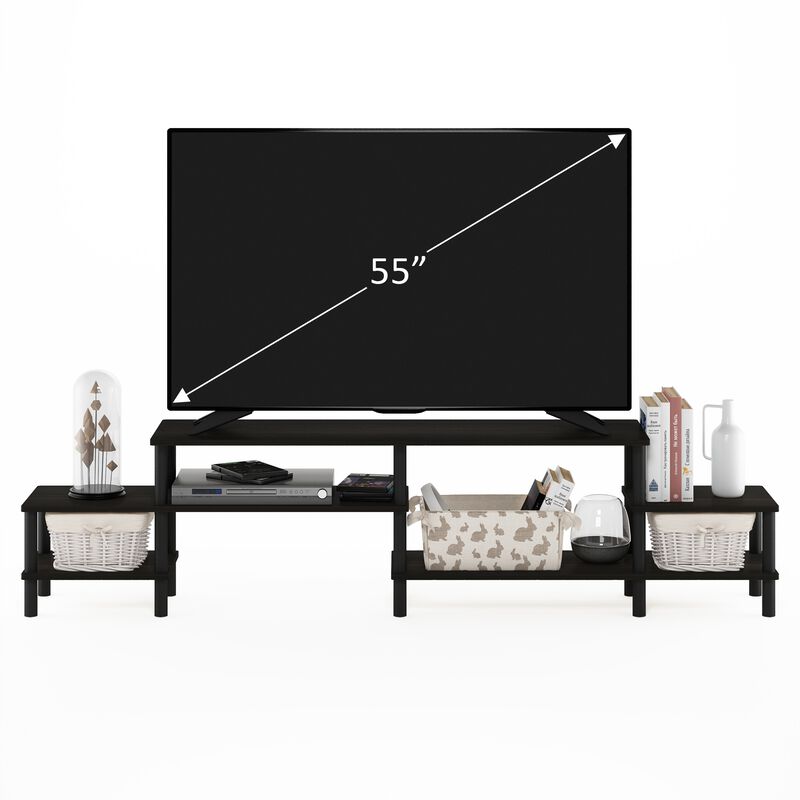 Furinno Furinno Turn-N-Tube Grand Entertainment Center for TV up to 80 Inch, Espresso/Black