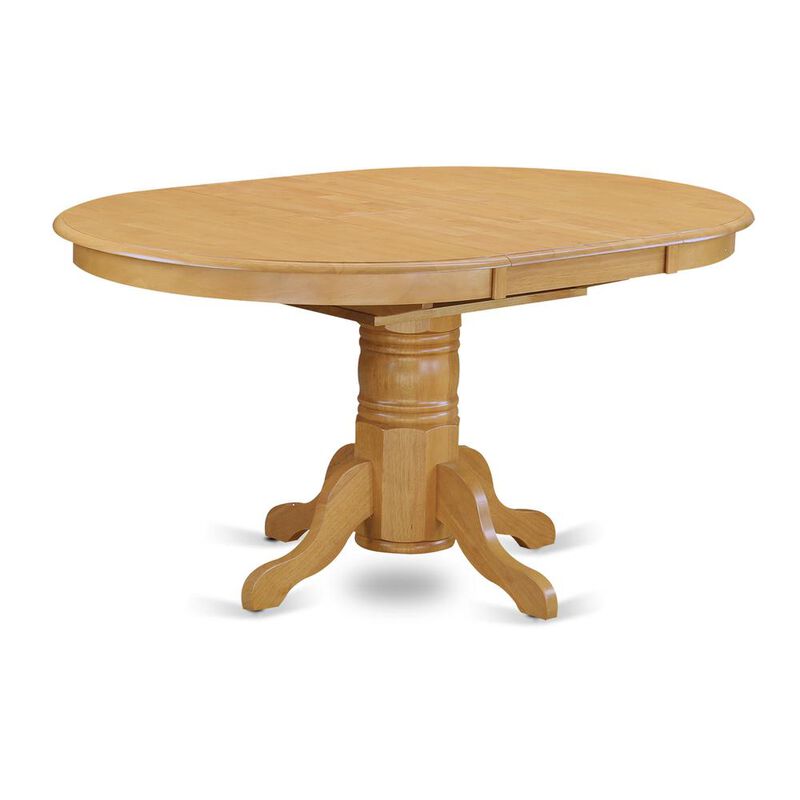 East West Furniture Dining Room Set Oak, AVAB7-OAK-55
