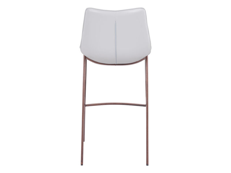 Magnus Barstool (Set of 2) White & Walnut