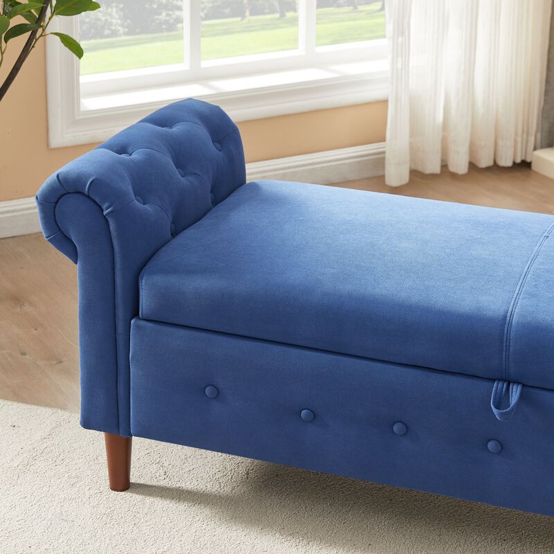 Multifunctional Storage Sofa Stool Space-Saving Ottoman with Hidden Compartment & Seating