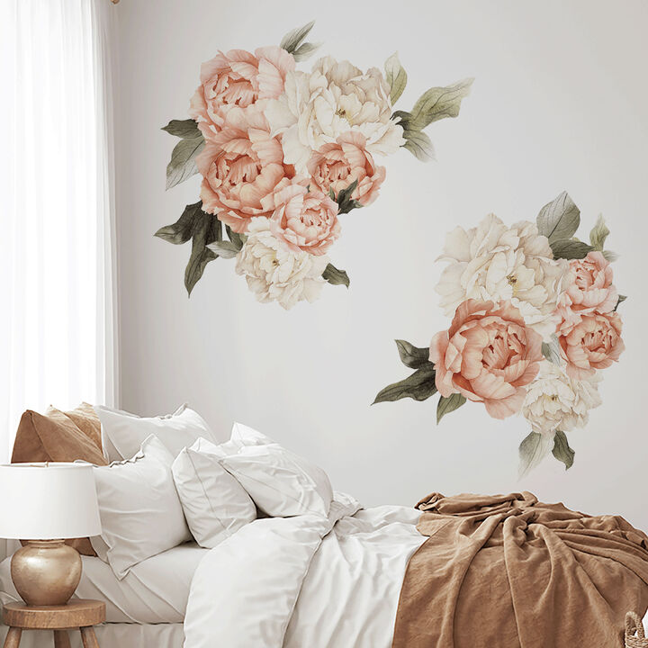 Summer Daze Peonies Wall Decals