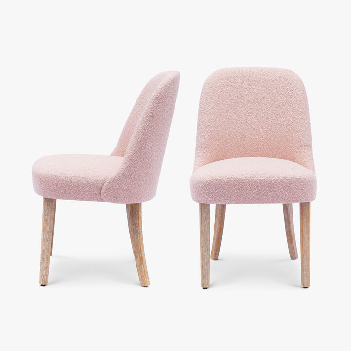WestinTrends Mid-Century Modern Upholstered Boucle Dining Chair