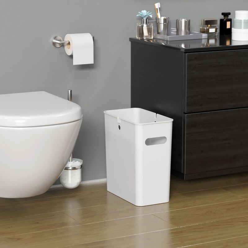 iTouchless 4.2 Gallon / 16 Liter SlimGiant Ivory White Wastebasket (2-Pack)