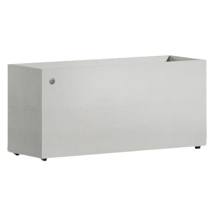 COSAPOTS Reglo Rectangular Planter – White Stone (Bone) Finish – Fiberglass Indoor/Outdoor and Weather-Resistant Large Planter (35.4" L x 11.8" W x 15.7" H Exterior, 35" L x 11.5" W Interior)