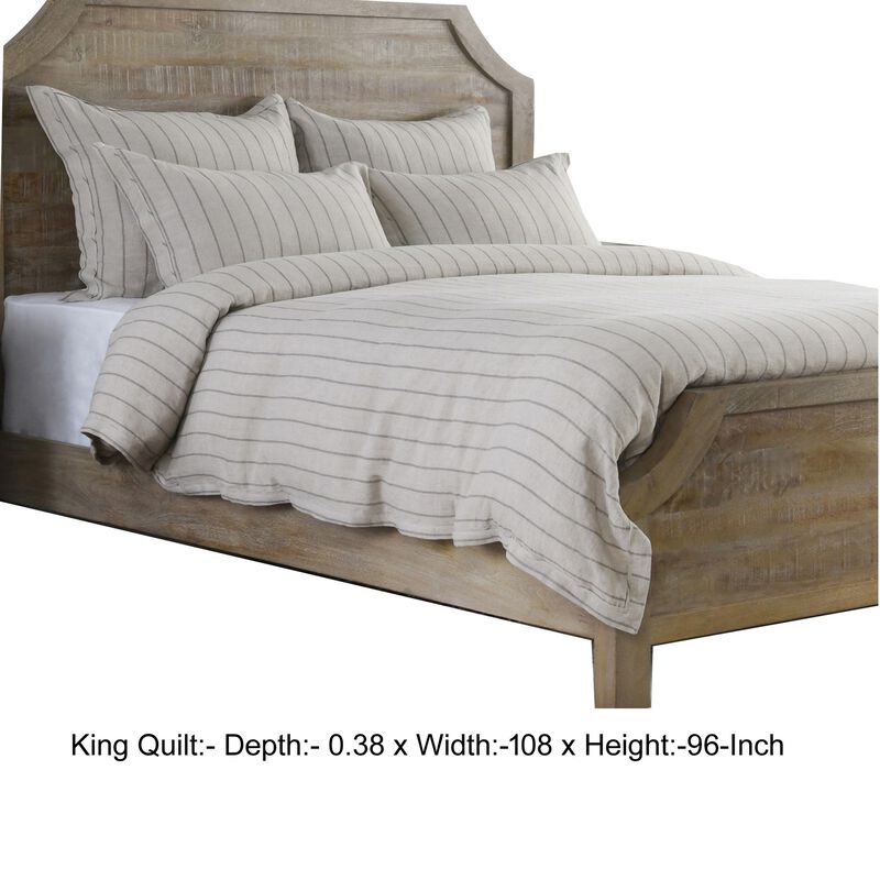 Ellis King Size Quilt with Silvadur Tech, Double Square Quilting, White-Benzara