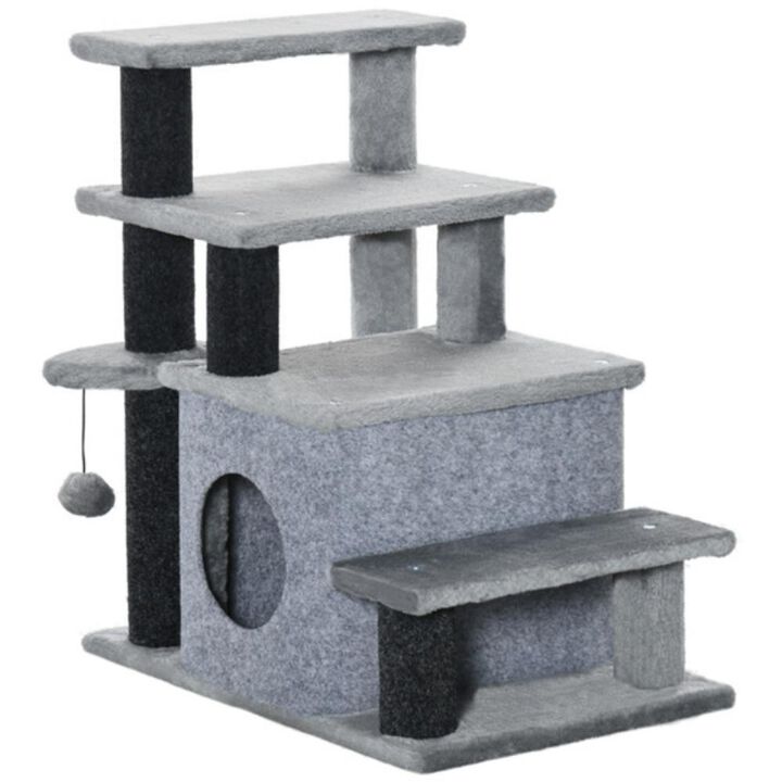Luxury Cat Tree with Multiple Levels, Scratching Posts, Perches, and Hideaways for Cats