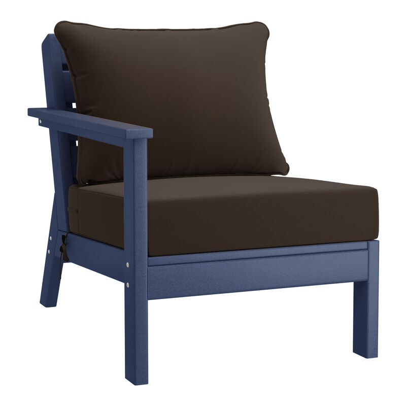 WestinTrends Outdoor Patio HDPE Loveseat Sofa with Patio Cushions