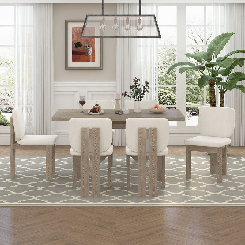 Merax 7-Piece Retro Dining Set