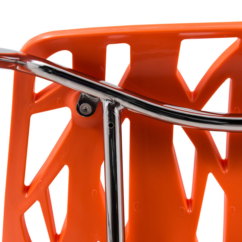 LeisureMod Modern Asbury Dining Chair w/ Chromed Legs
