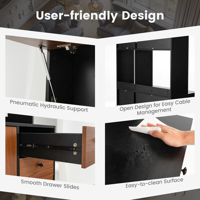 71-Inch Kitchen Pantry Cabinet with 3 Storage Shelves and 3 Spacious Drawers