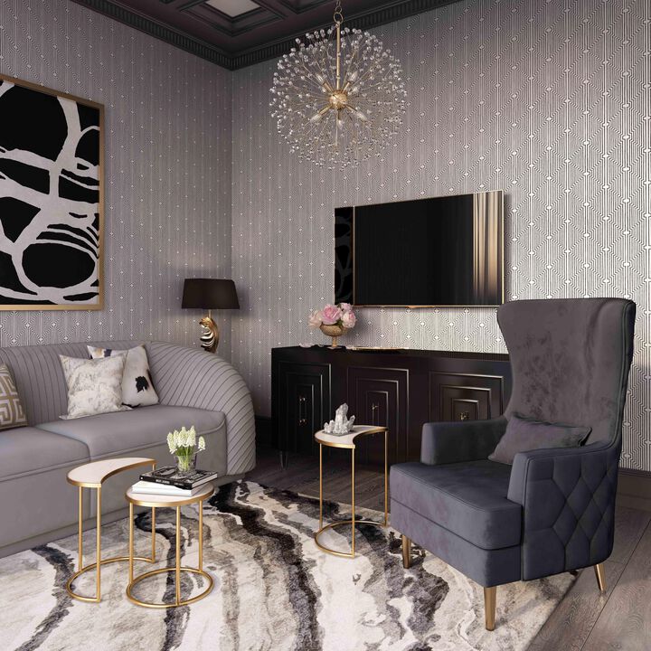 Alina Tall Tufted Back Chair by Inspire Me Home Decor