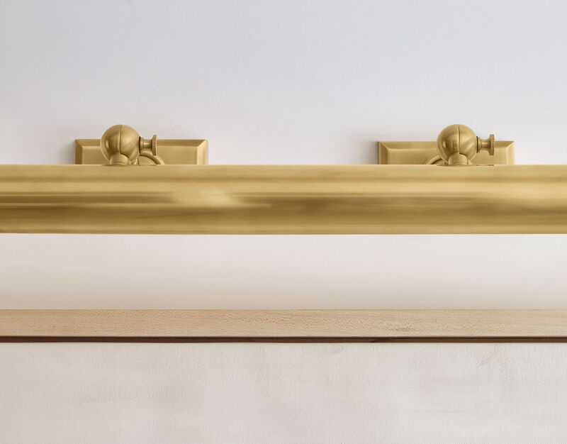 24" Cabinet Maker's Picture Light in Antique Brass