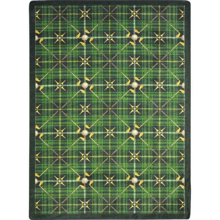 Joy Carpets Games People Play Saint Andrews 7'8 x 10'9 Area Rug in Color Pine
