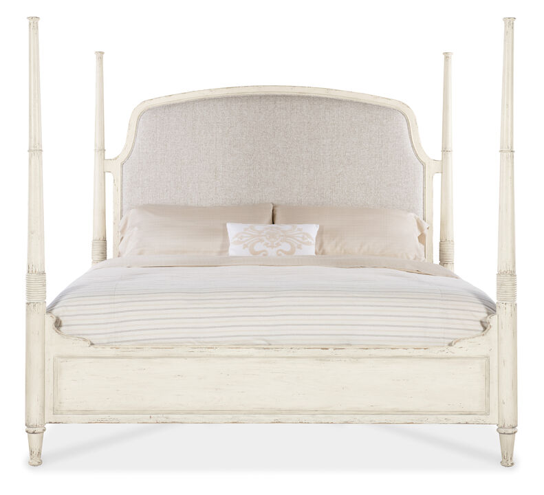 Americana King Upholstered Poster Bed