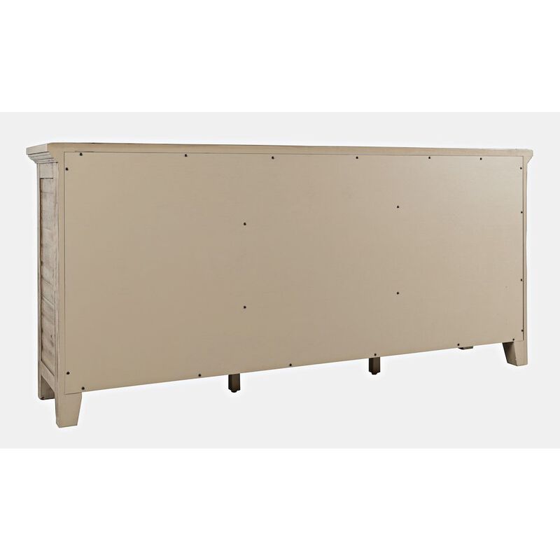 Jofran Rustic Shores 70 Coastal Distressed Acacia Six-Door Sideboard Cabinet
